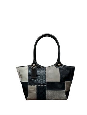 Coach Legacy Patchwork Y2K 2000 Vintage Shoulder Tote Chrome Hardware